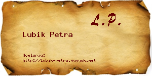 Lubik Petra névjegykártya